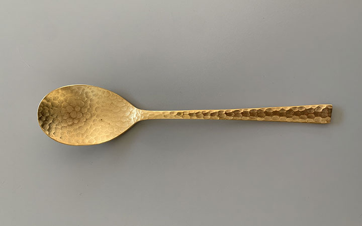 P Gold Dinner Spoon by Wasabi Cutlery